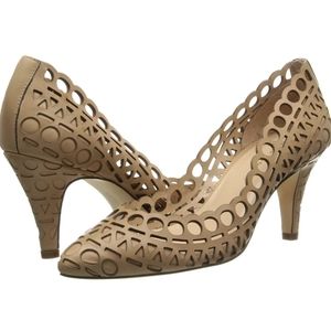 Loeffler Randall buff leather pumps, size 7